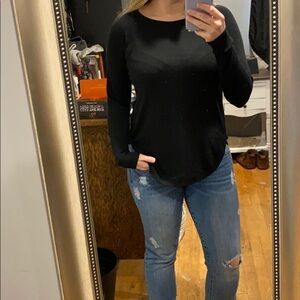 Gap Black Oversized Shirttail Hem Tunic EUC